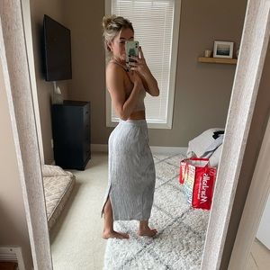 Zara set in metallic gray / silver